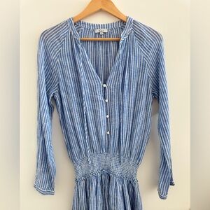 Rails Blue and White Striped Mini Dress